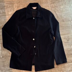Finesse USA Black Women's Suede Blazer Jacket